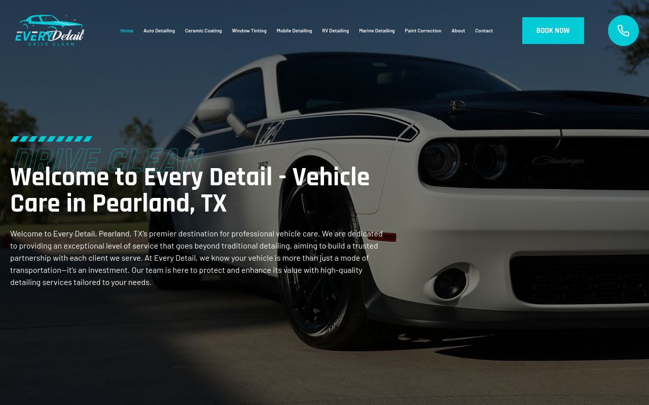 Homepage of Every Detail's website