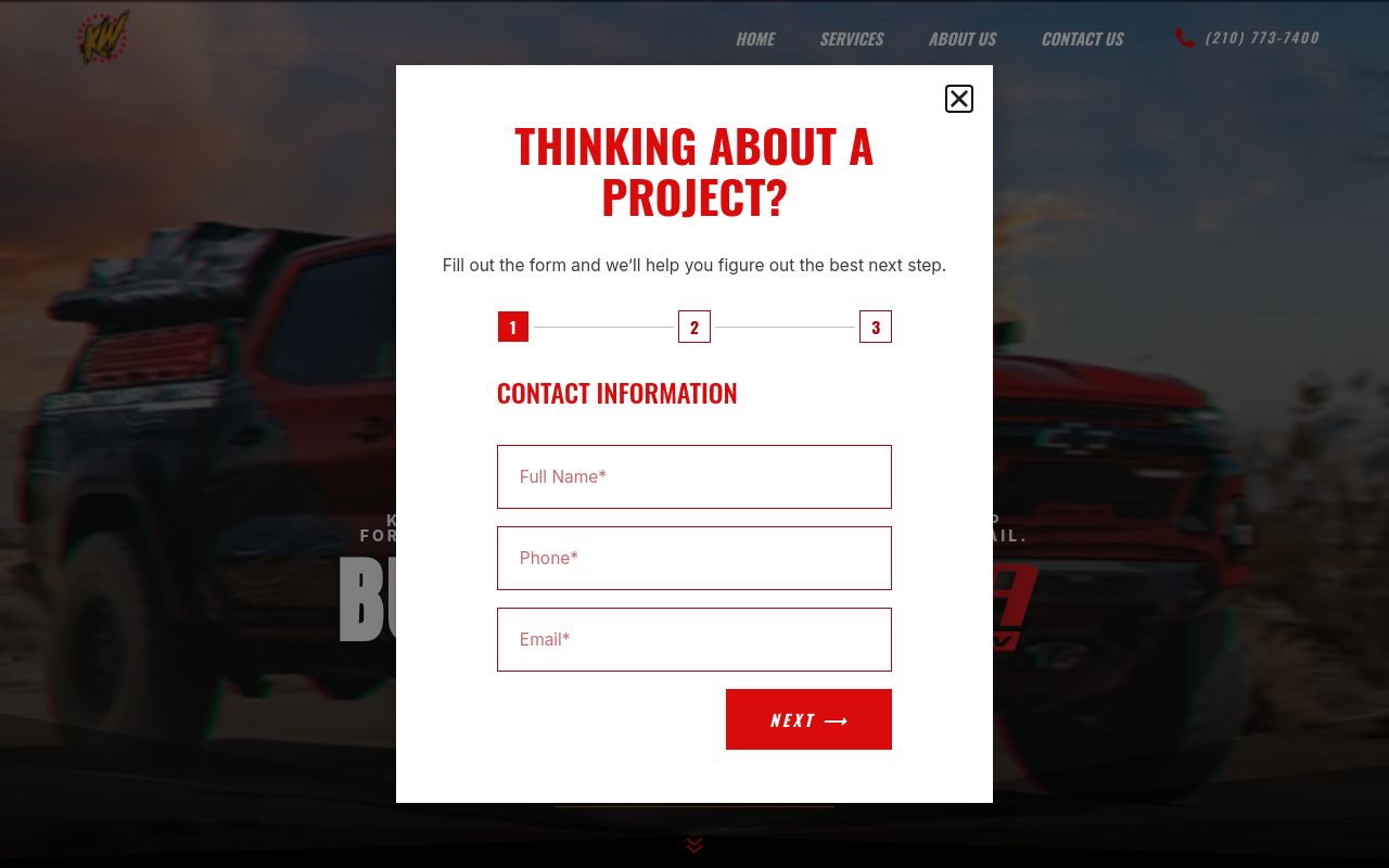 Homepage of Klearwerkz Premium Auto Styling's website