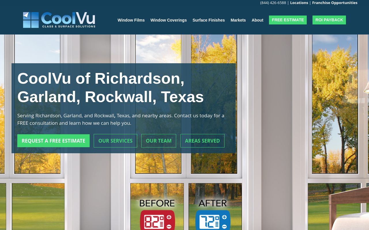 Homepage of CoolVu of Richardson Garland Rockwall's website