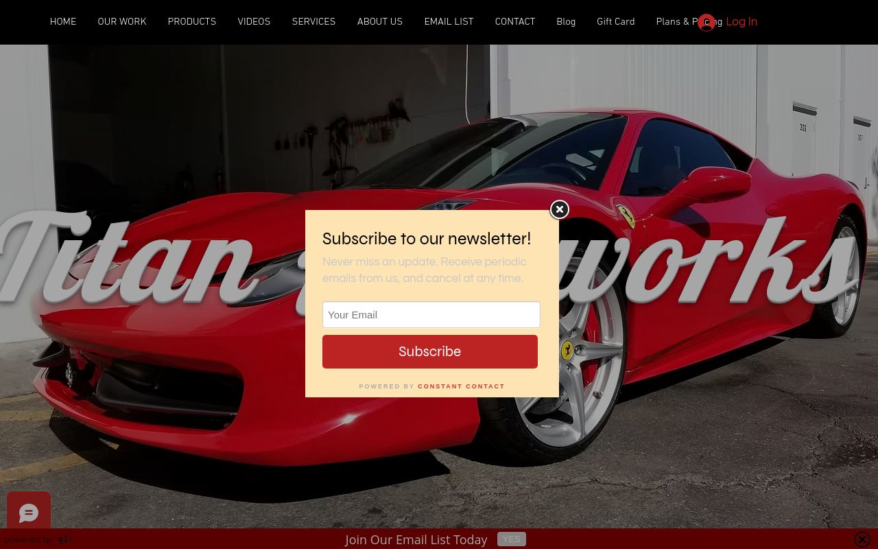 Homepage of Titan Detailing and Autoworks's website