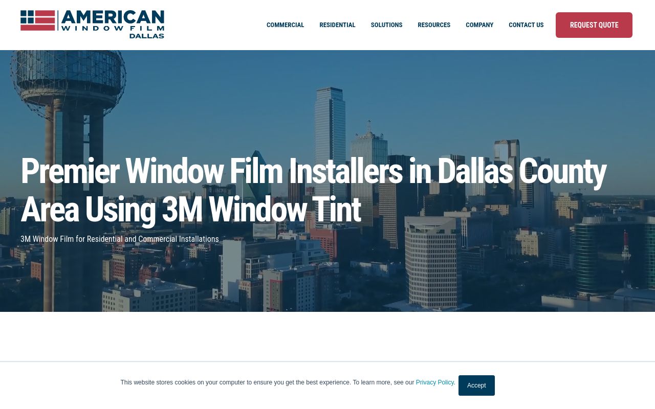 Homepage of American Window Film Dallas's website
