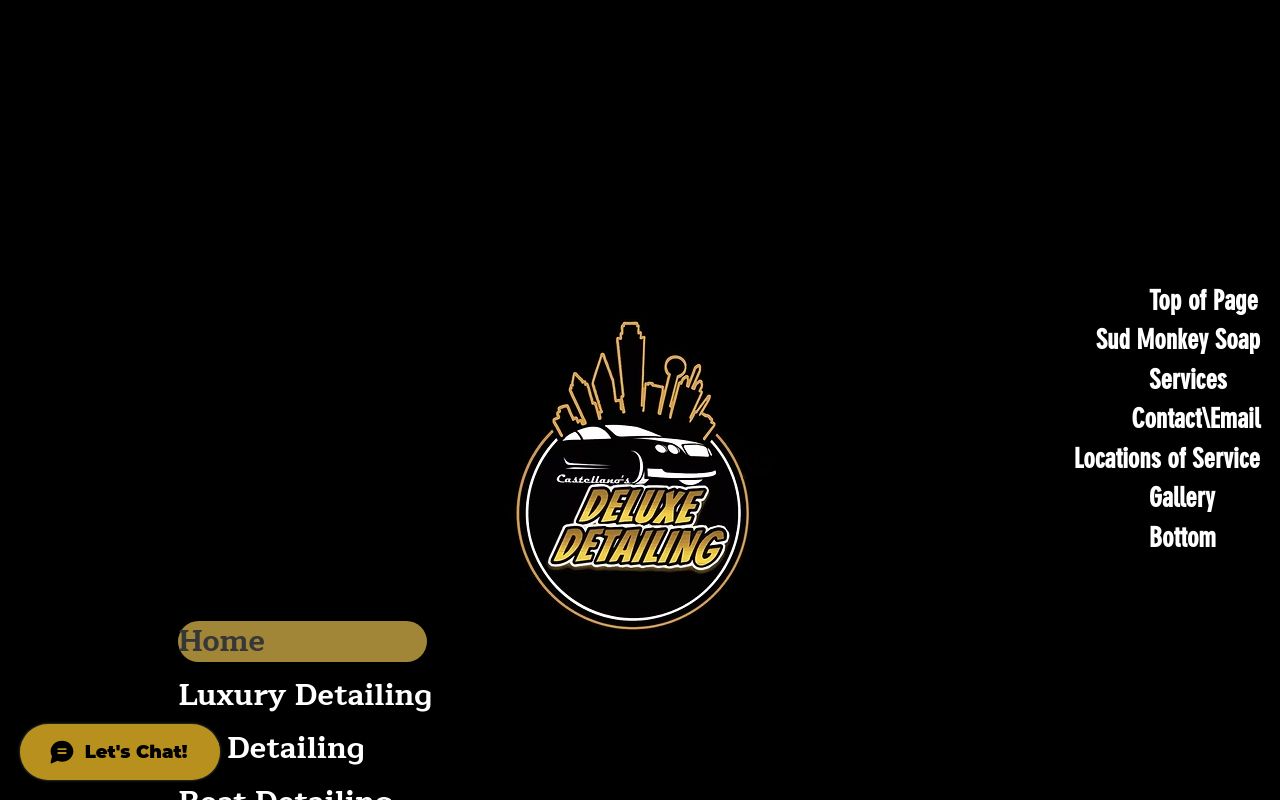 Homepage of Castellano’s Deluxe Detailing of Dallas's website
