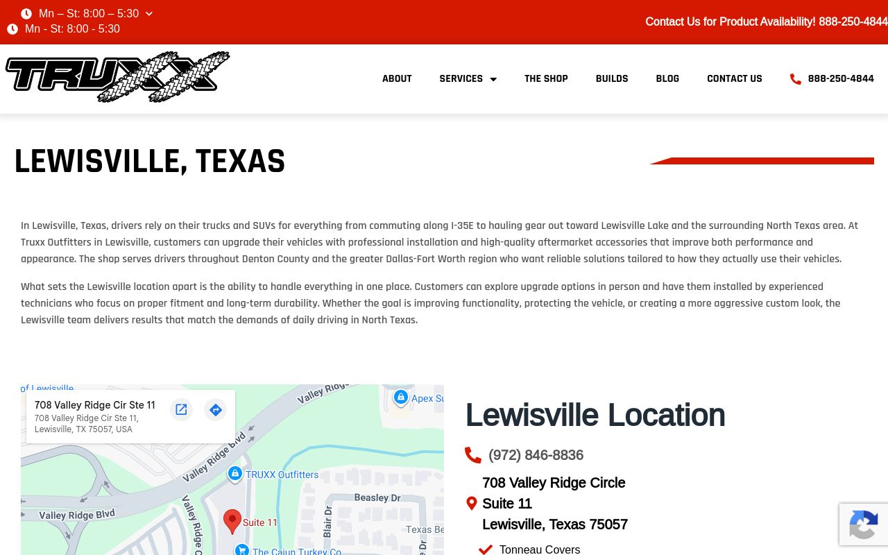 Homepage of TRUXX Outfitters's website