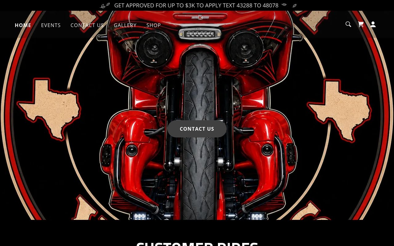 Homepage of Kustom Wings's website