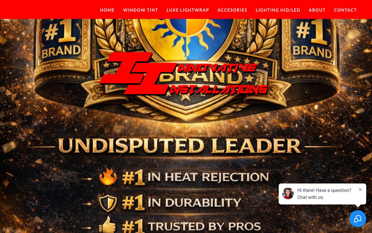 Homepage of Innovative Installations's website
