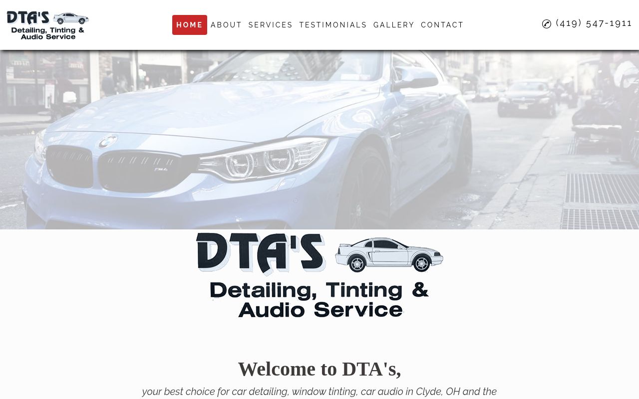 Homepage of DTA's's website