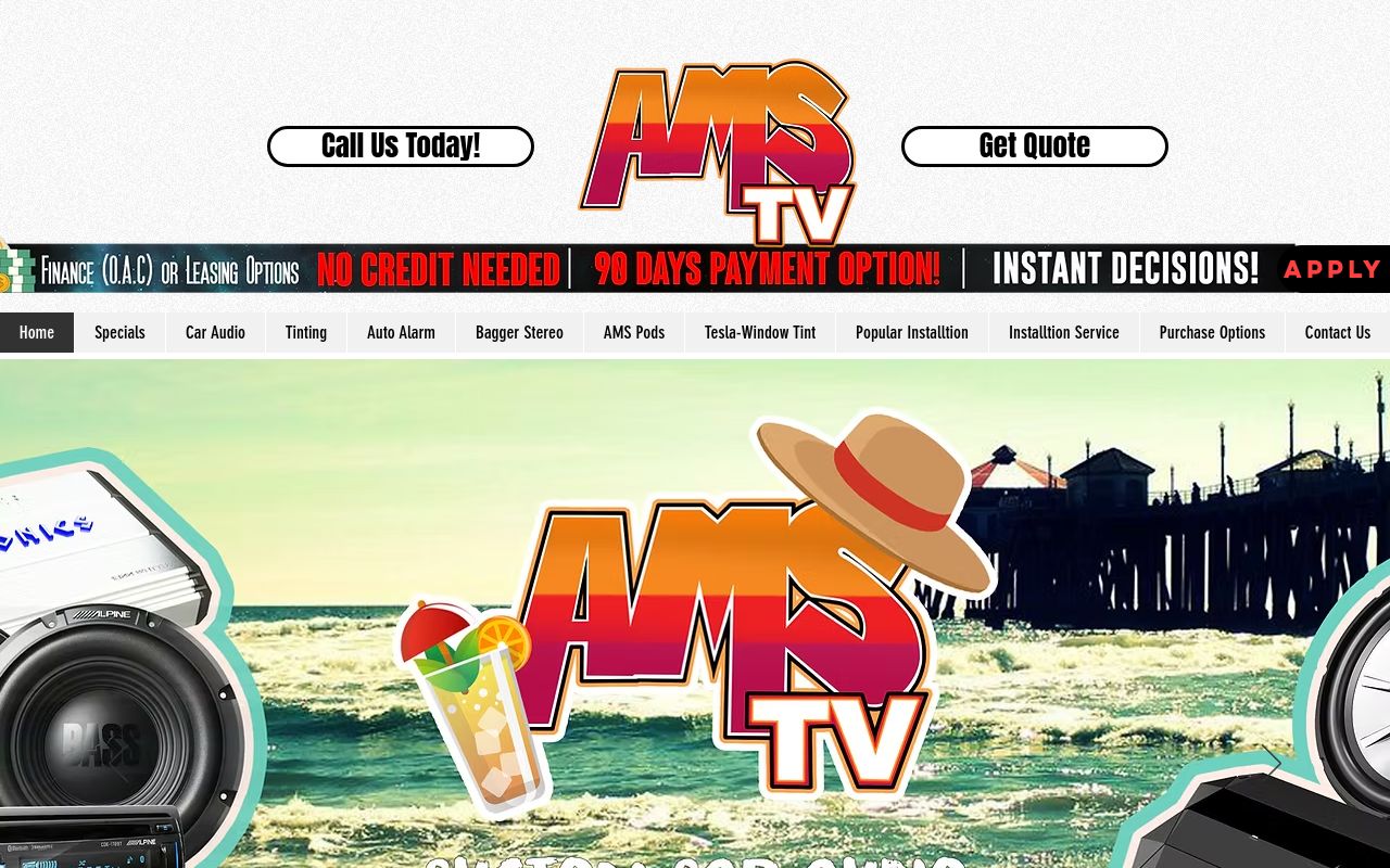 Homepage of Audio MotorSport's website