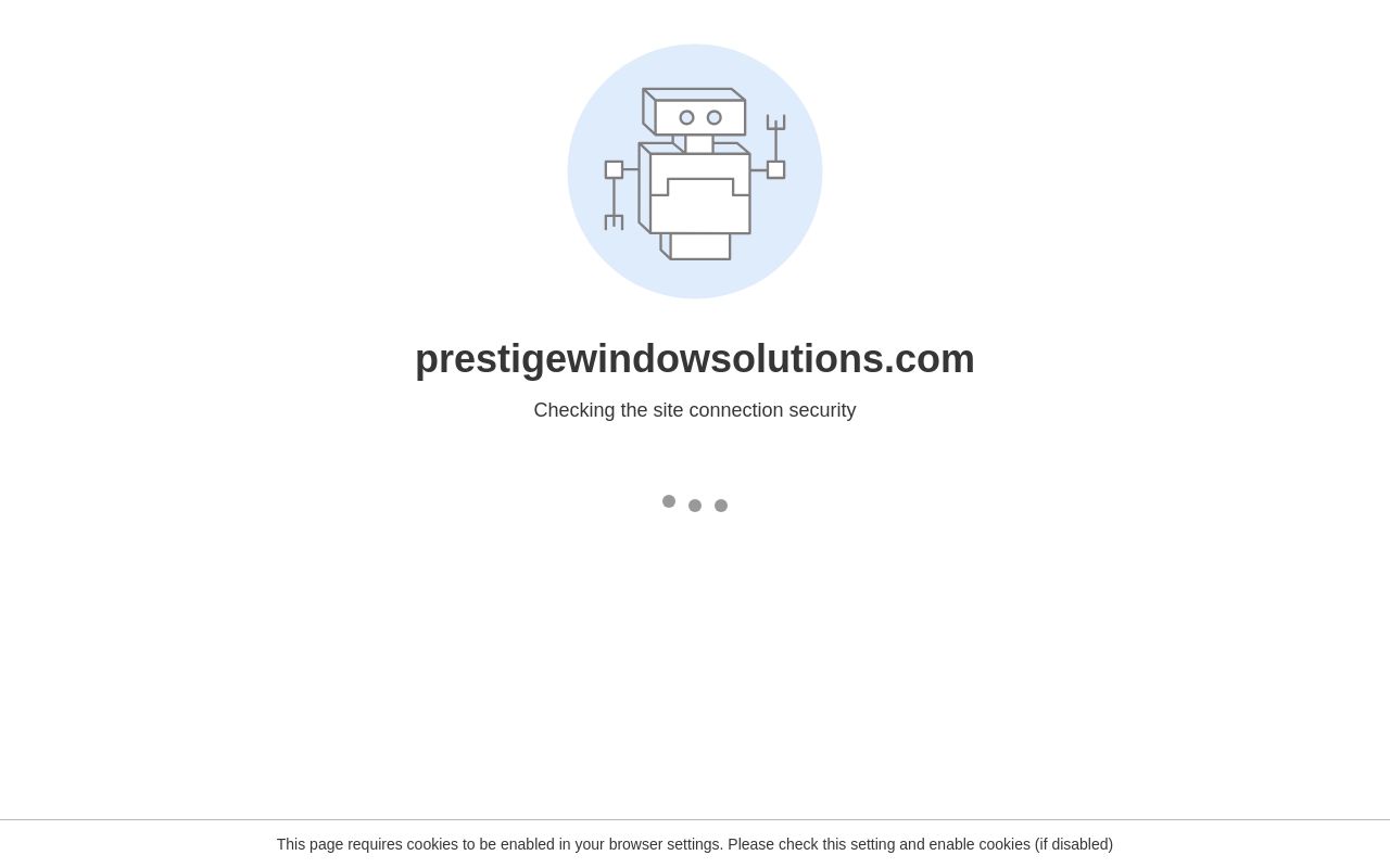 Homepage of Prestige Window Solutions's website