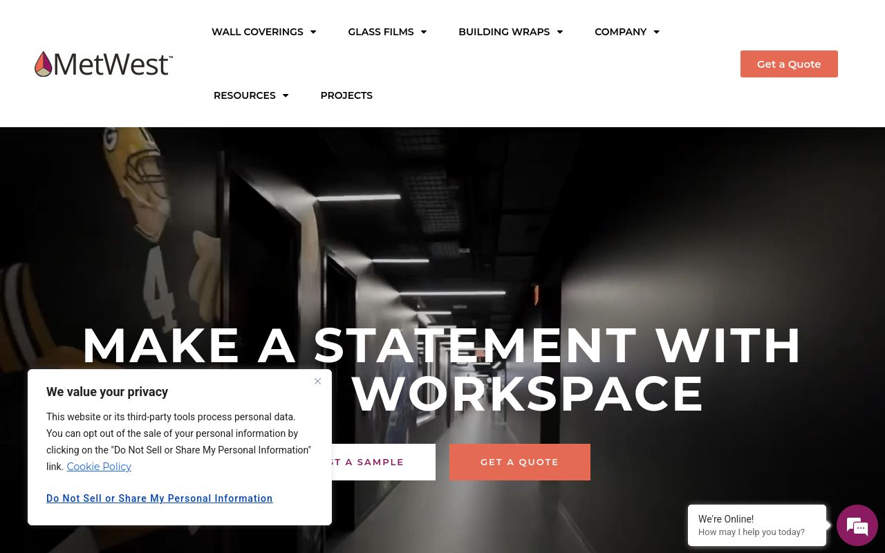 Homepage of Metropolitan West's website