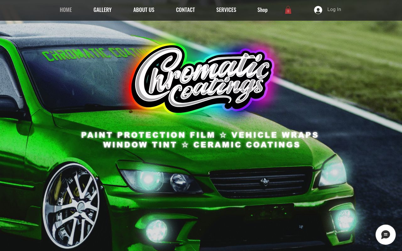 Homepage of Chromatic Coatings's website