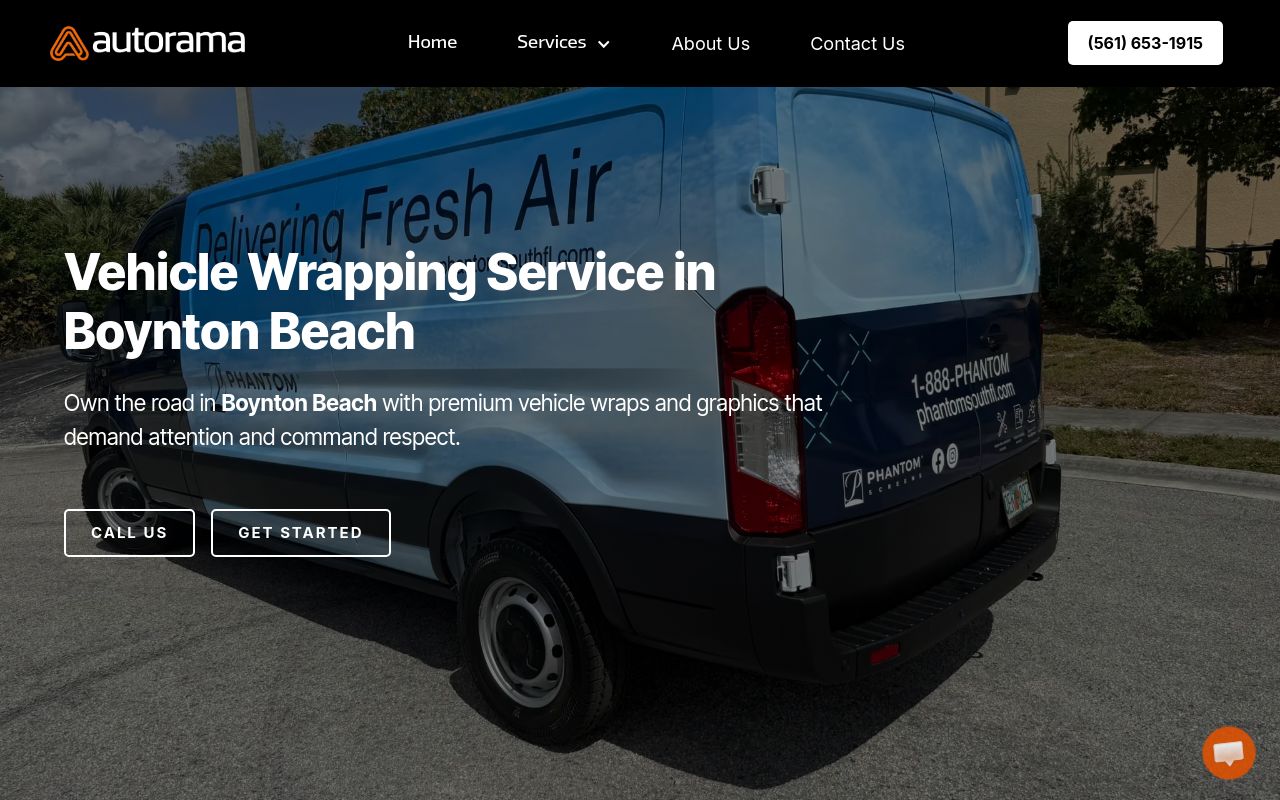 Homepage of Autorama LLC's website