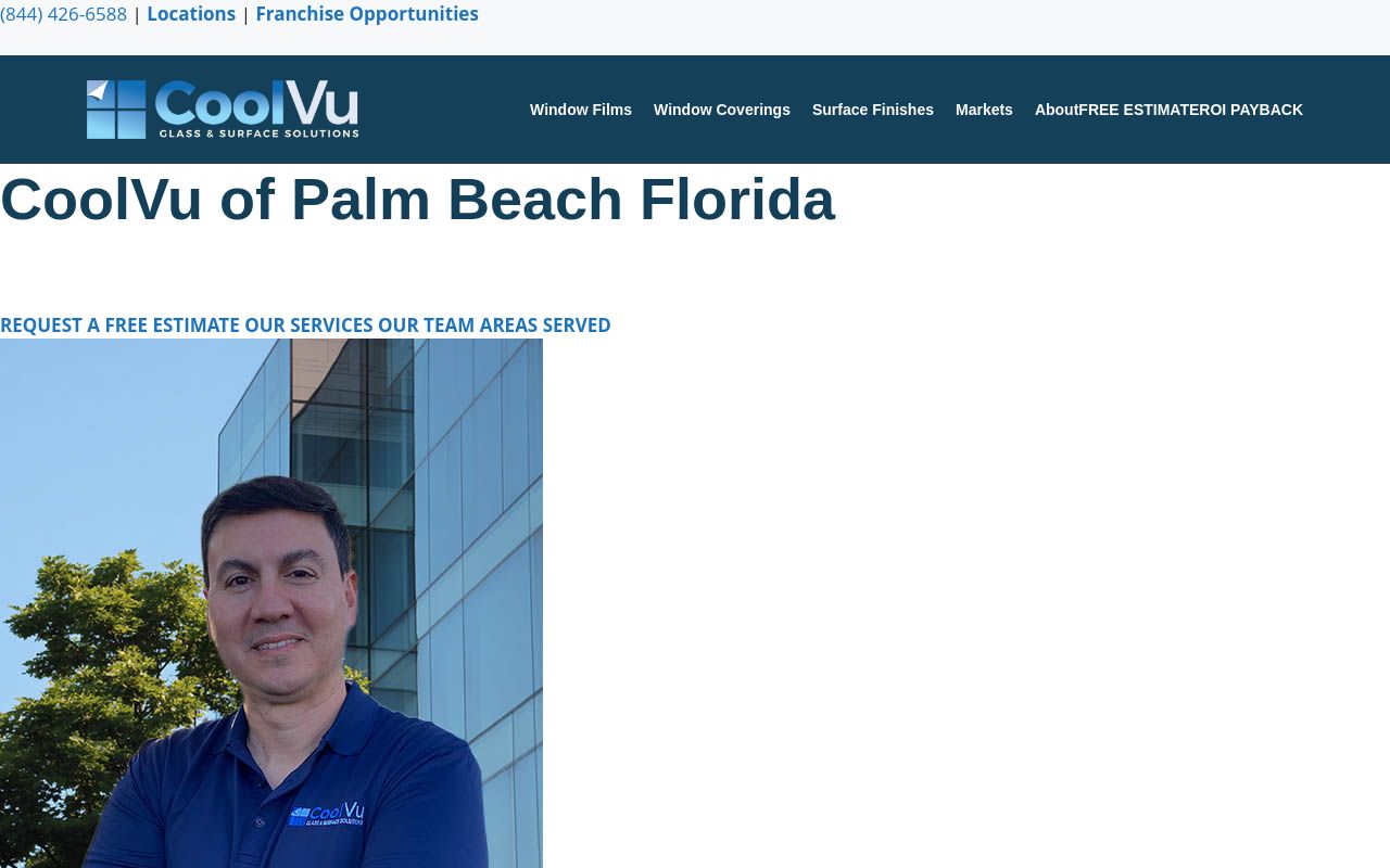 Homepage of CoolVu - Commercial & Home Window Tint's website