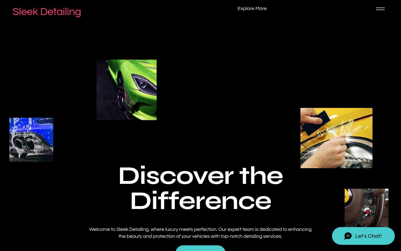 Homepage of Sleek Detailing - Ceramic Coatings & Mobile Detailing's website