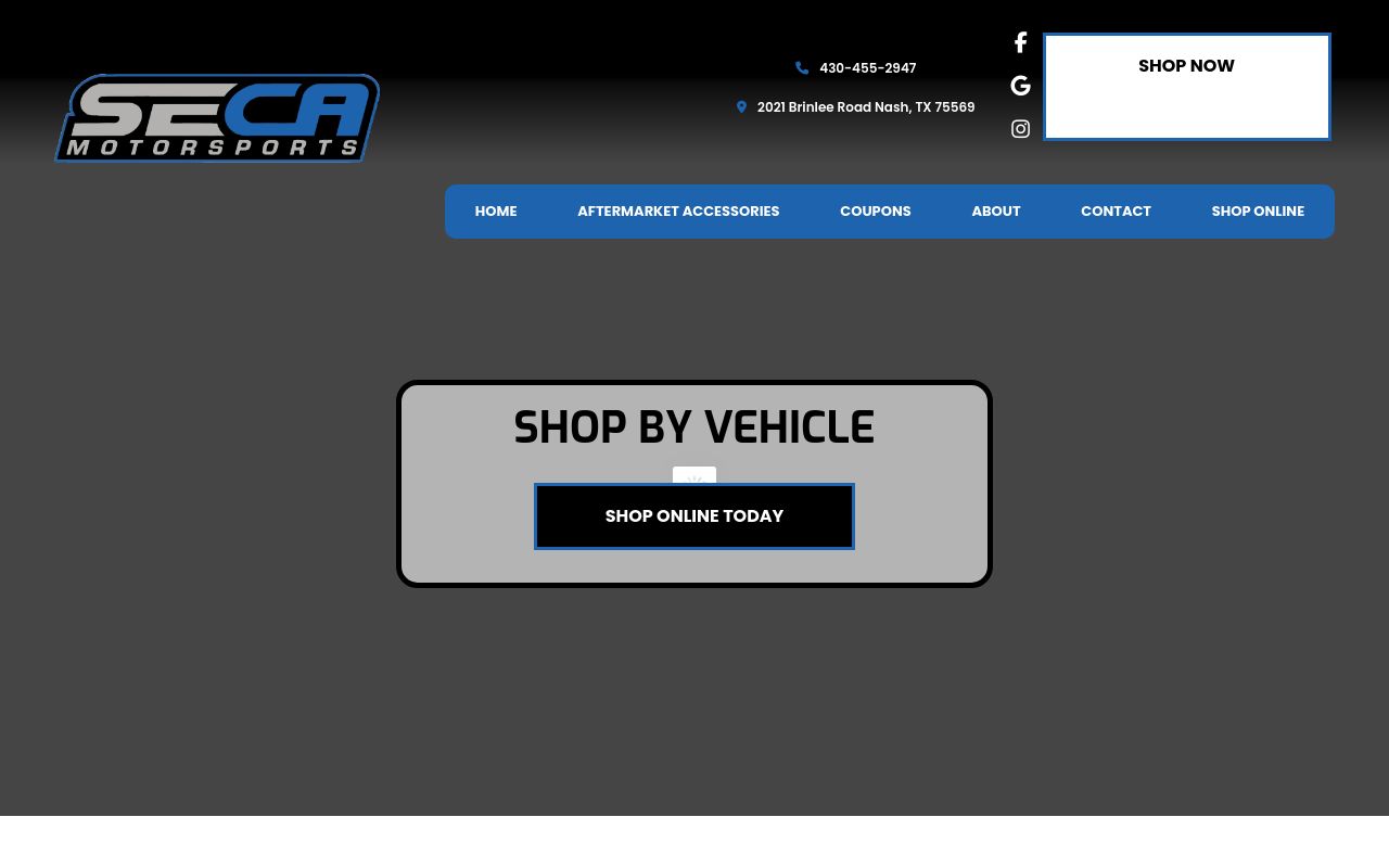 Homepage of SECA Motorsports's website