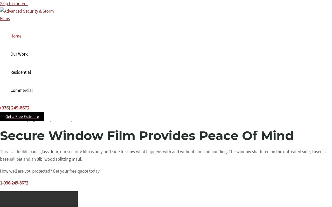 Homepage of Advanced Security Storm Films's website
