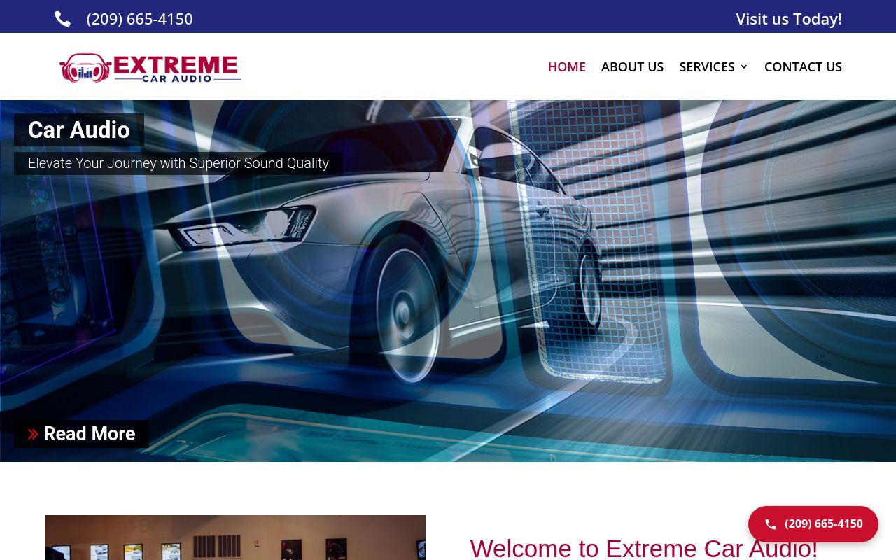 Homepage of Extreme Audio & Tint's website