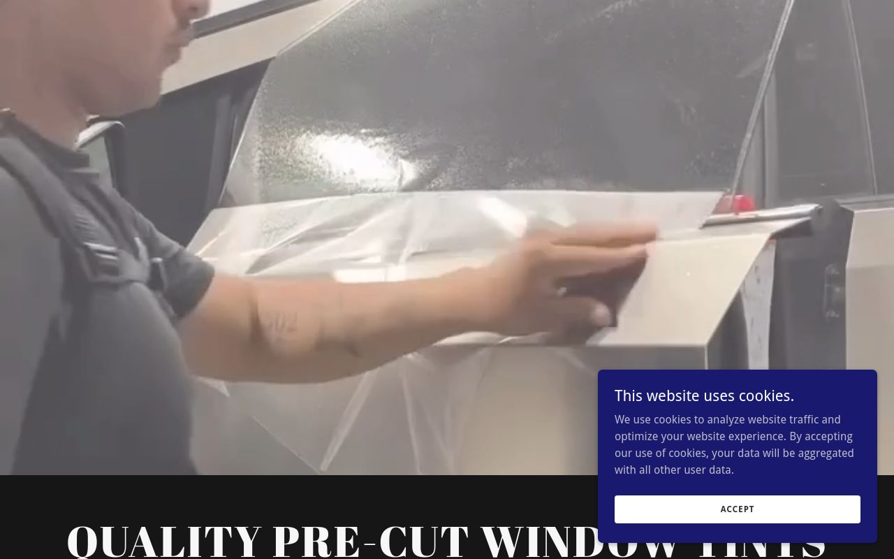 Homepage of Shalom Mobile Window Tinting LLC's website