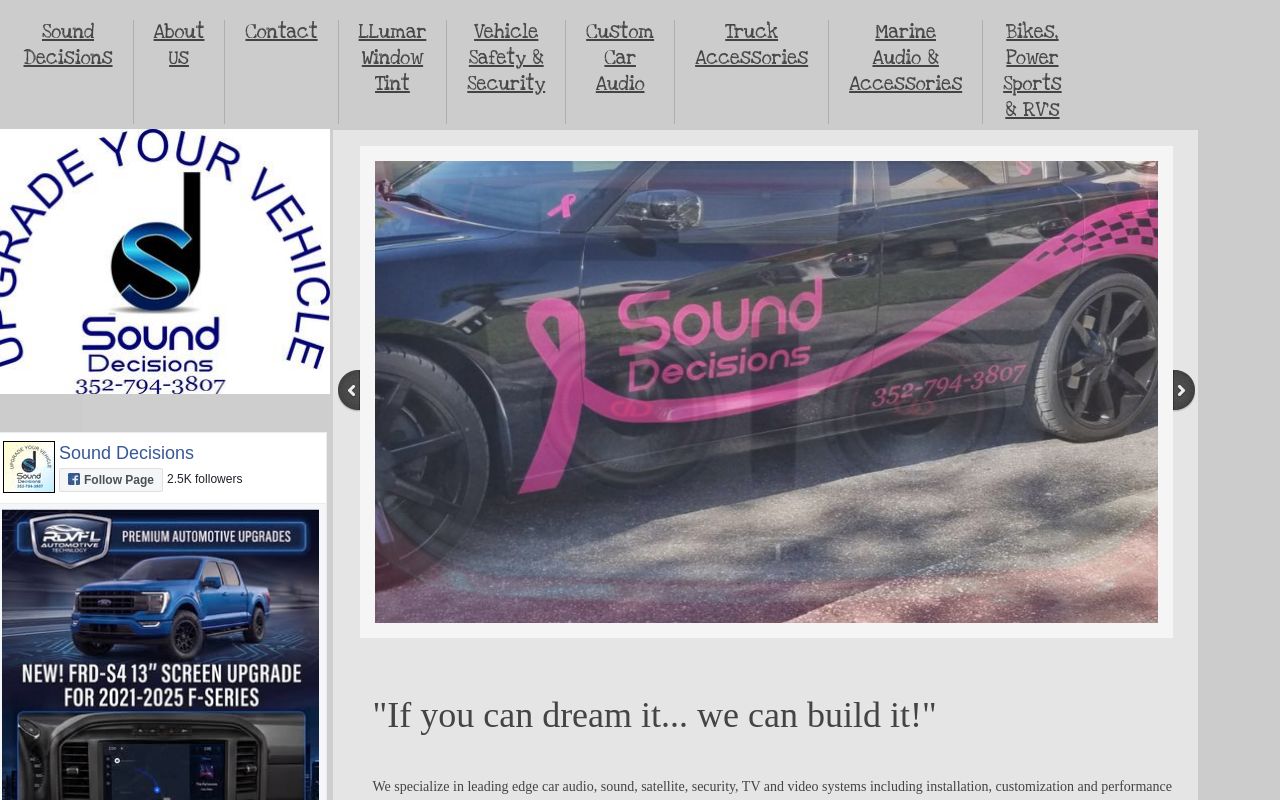 Homepage of Sound Decisions's website