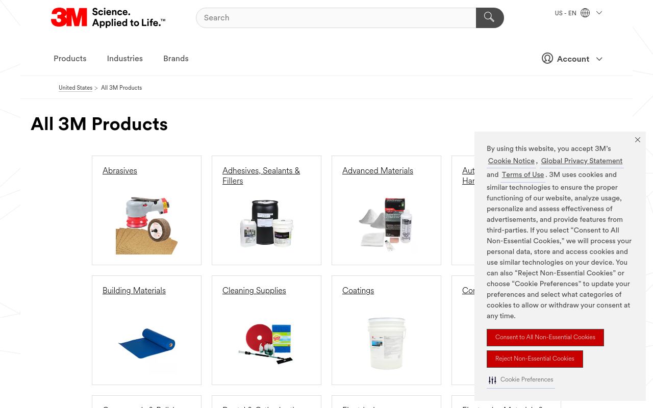 Homepage of 3M Window Tinting's website