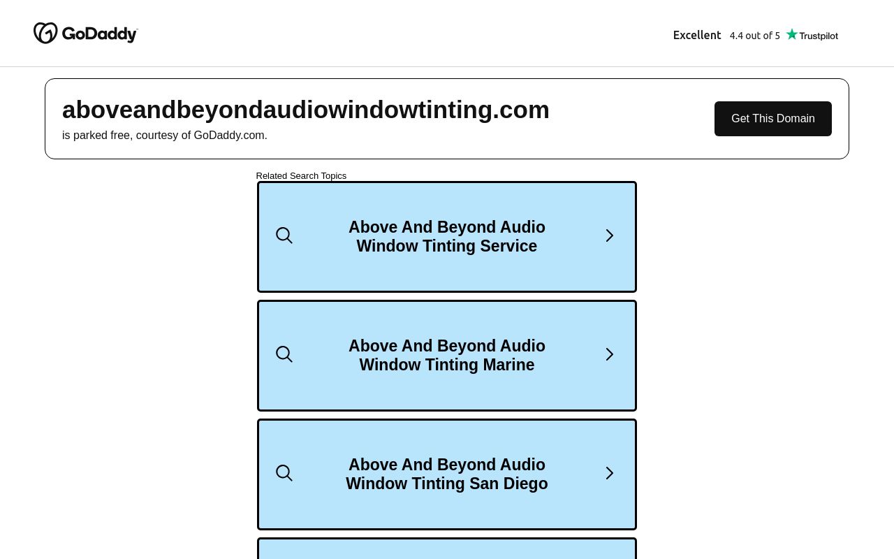 Homepage of Above & Beyond Audio & Window Tinting's website