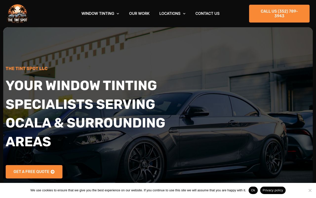 Homepage of The Tint Spot LLC's website