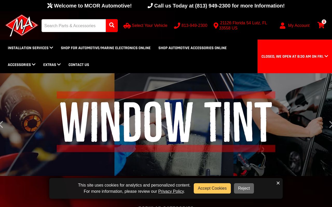 Homepage of MCOR Automotive LLC's website