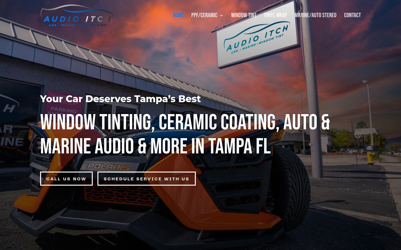 Homepage of The Audio Itch of Tampa Bay's website
