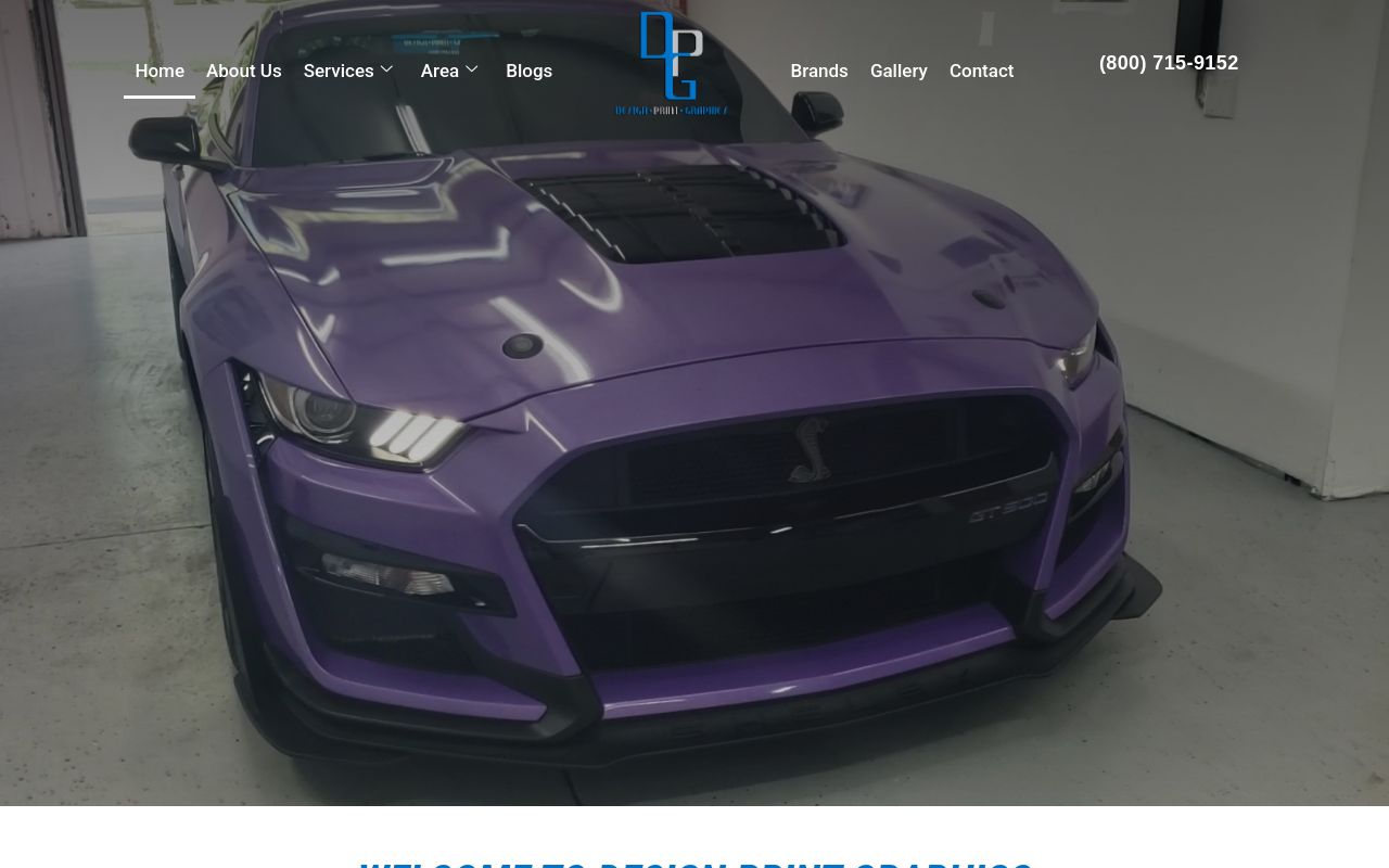Homepage of Design Print Graphics | Window Tinting's website