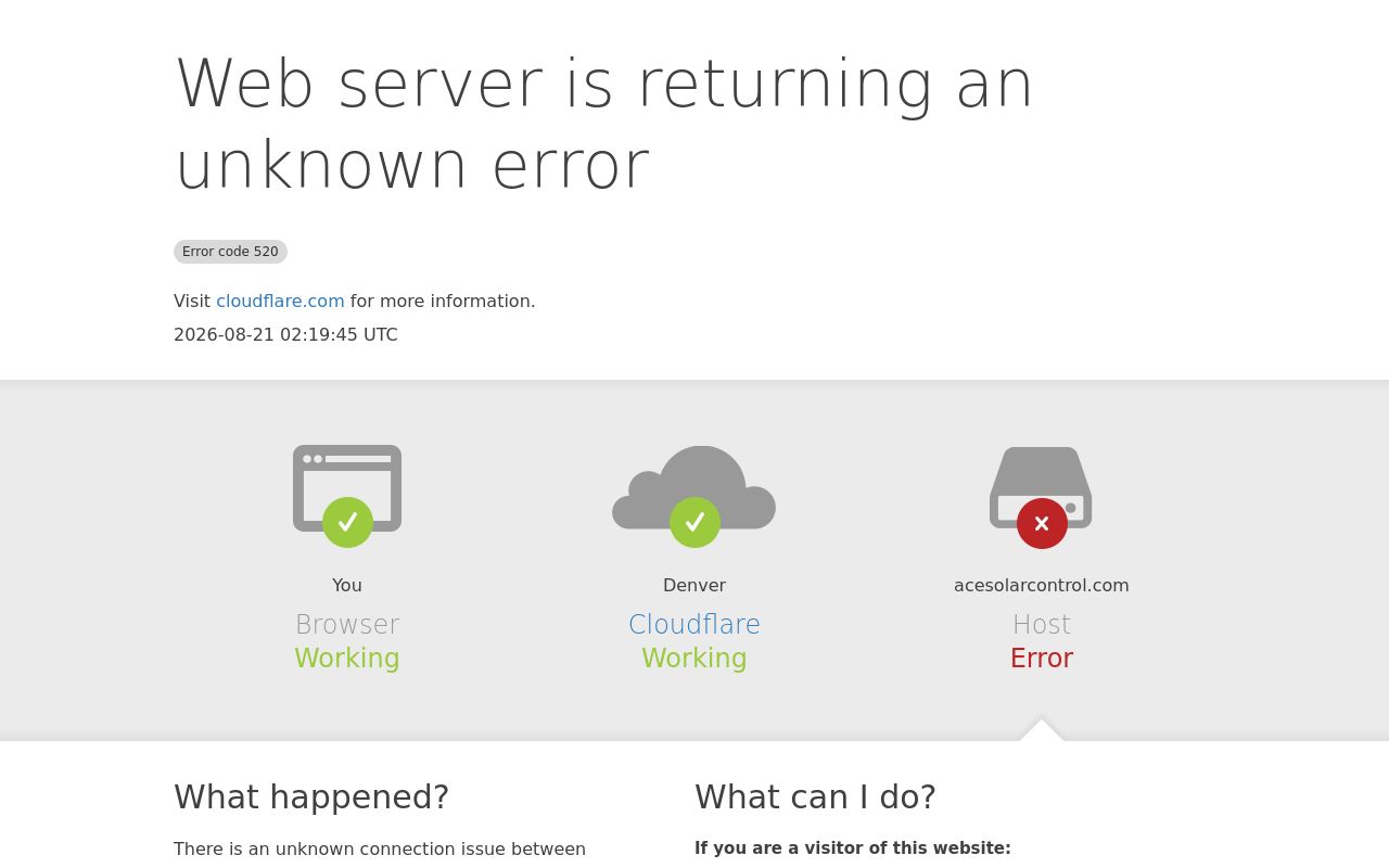 Homepage of ACE Solar Control's website