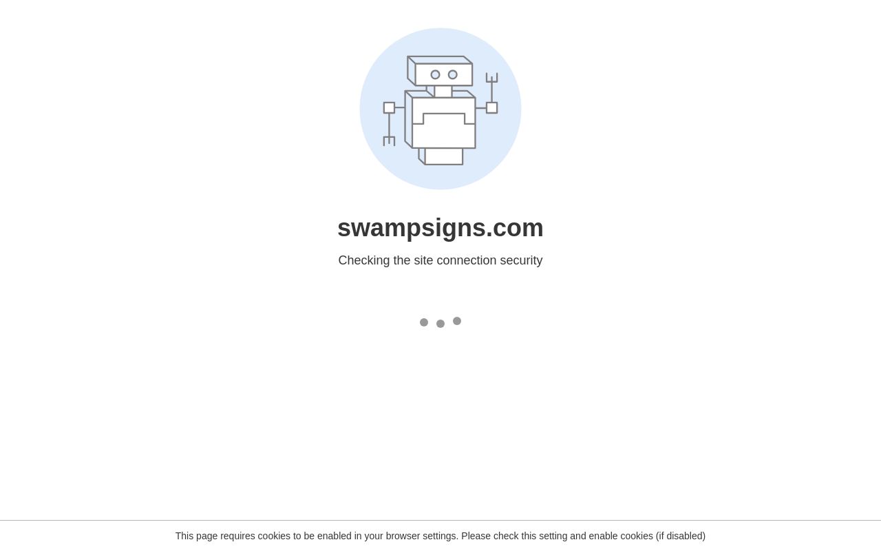 Homepage of Swamp Signs's website