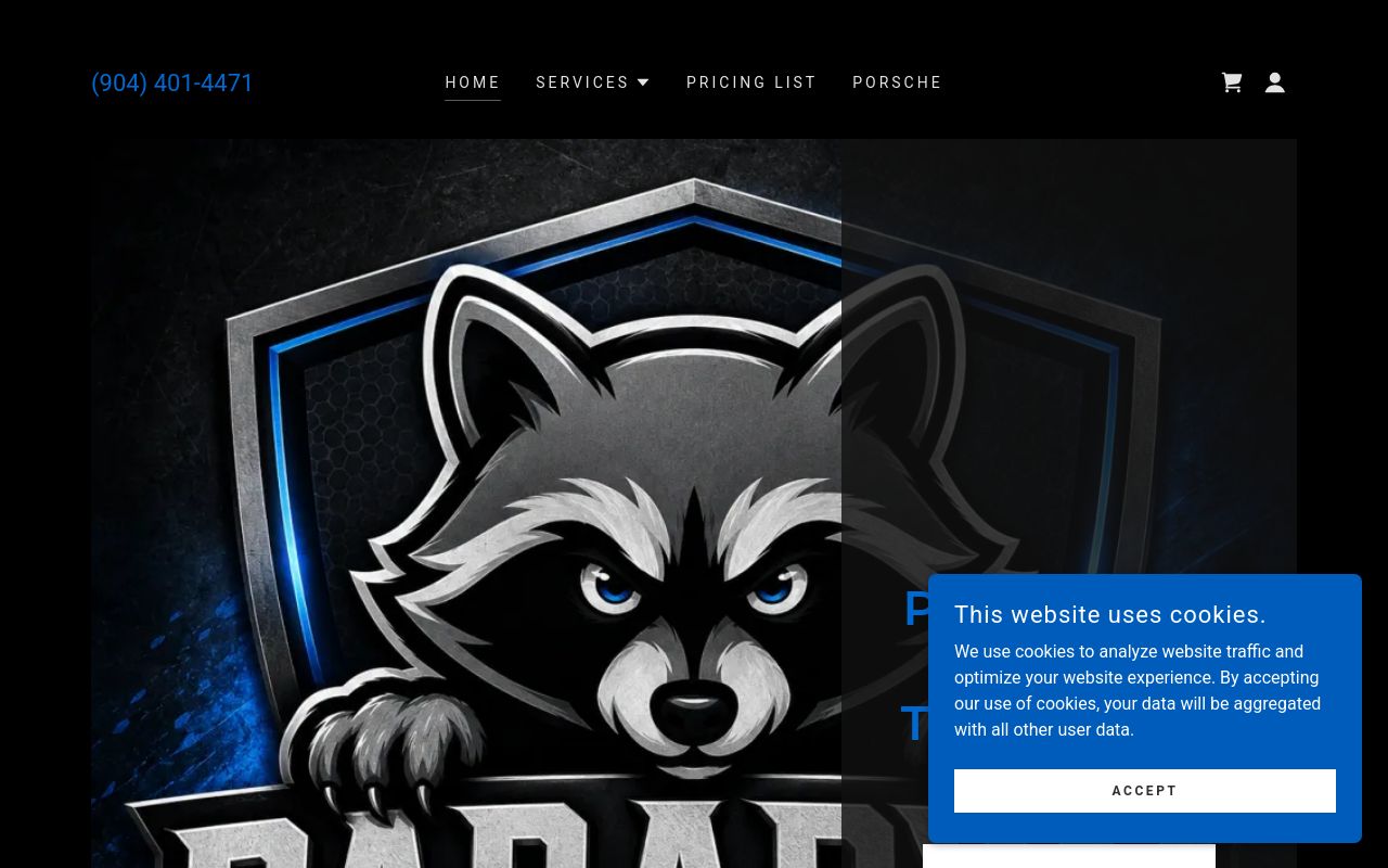 Homepage of Paradym Performance's website