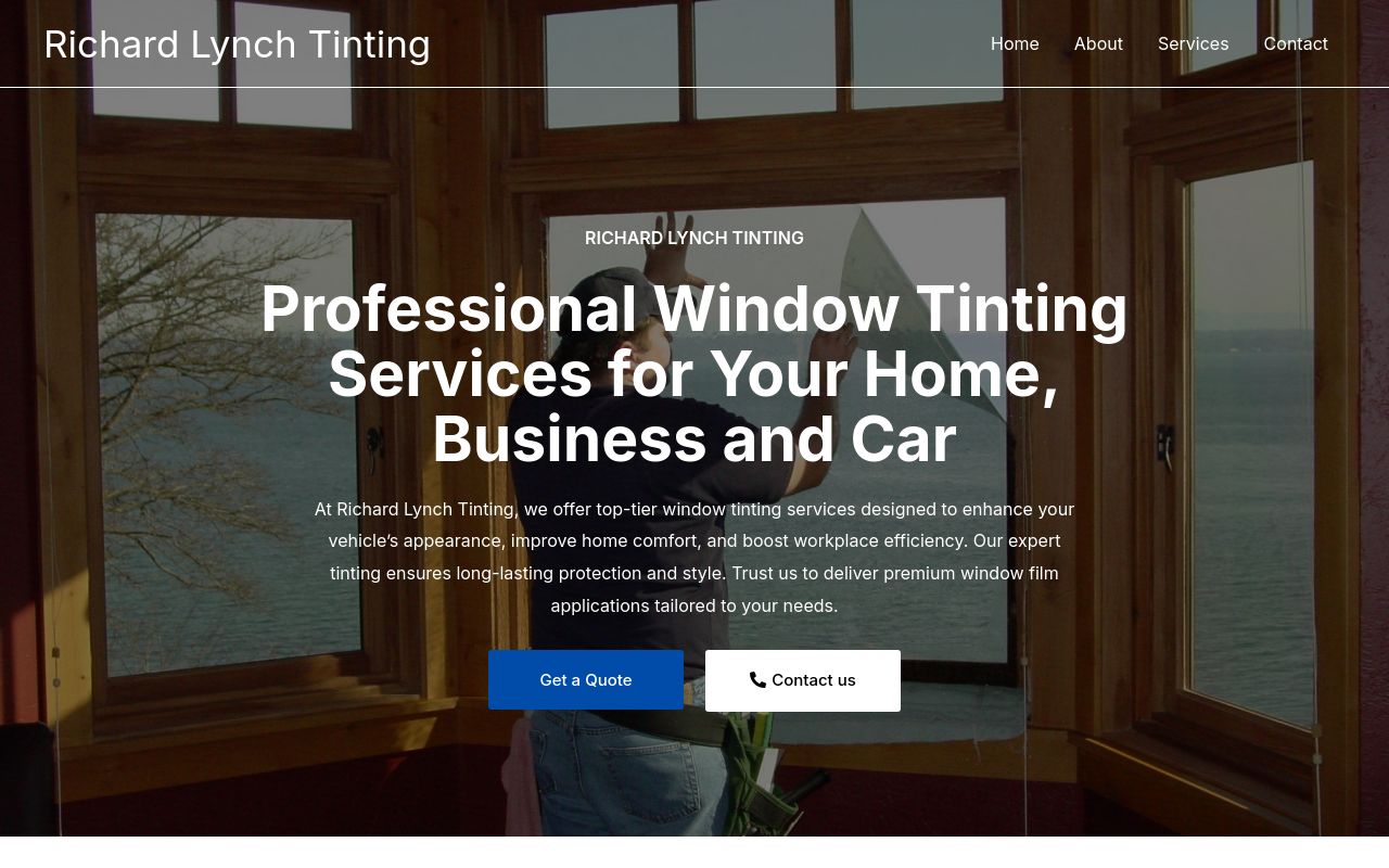 Homepage of Richard Lynch Tinting's website