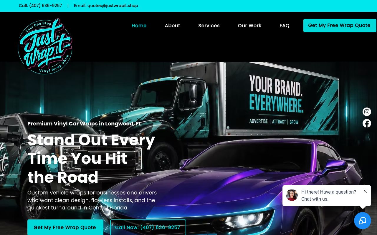 Homepage of A&G Graphics's website