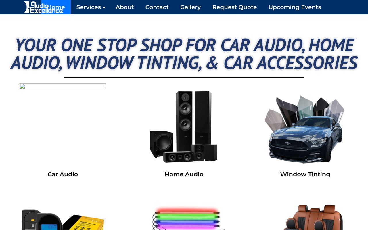 Homepage of Audio Excellence's website