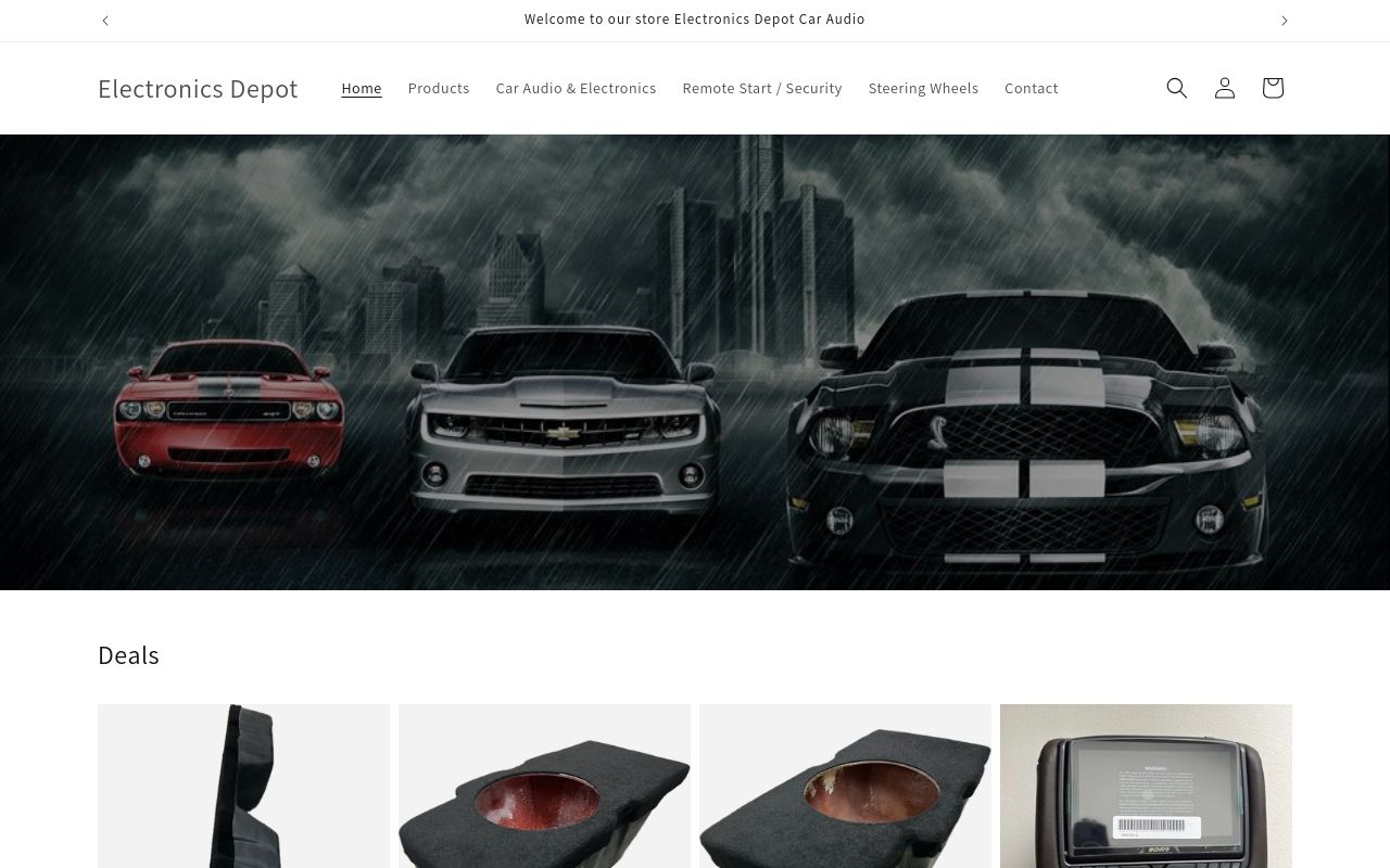 Homepage of Electronics Depot's website