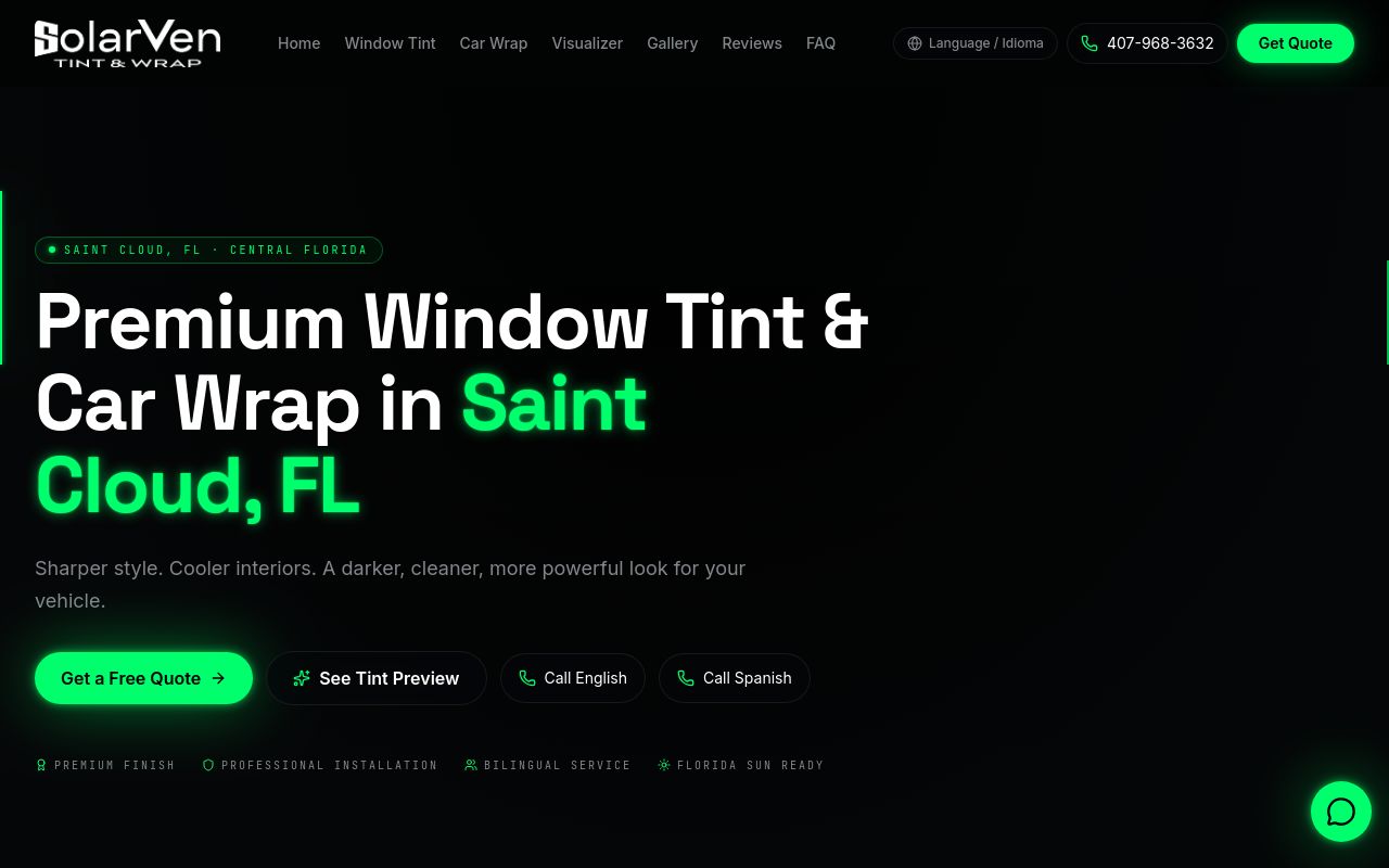 Homepage of Solarven's website