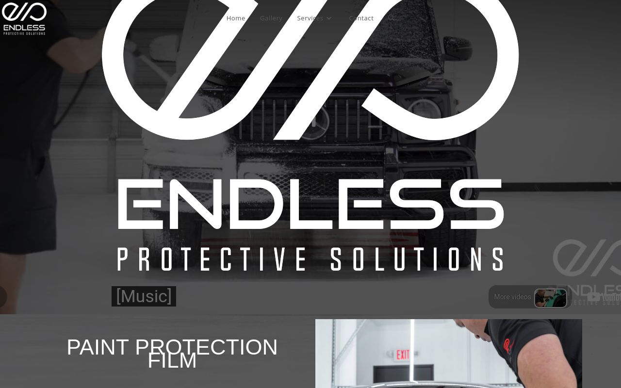 Homepage of Endless Protective Solutions's website