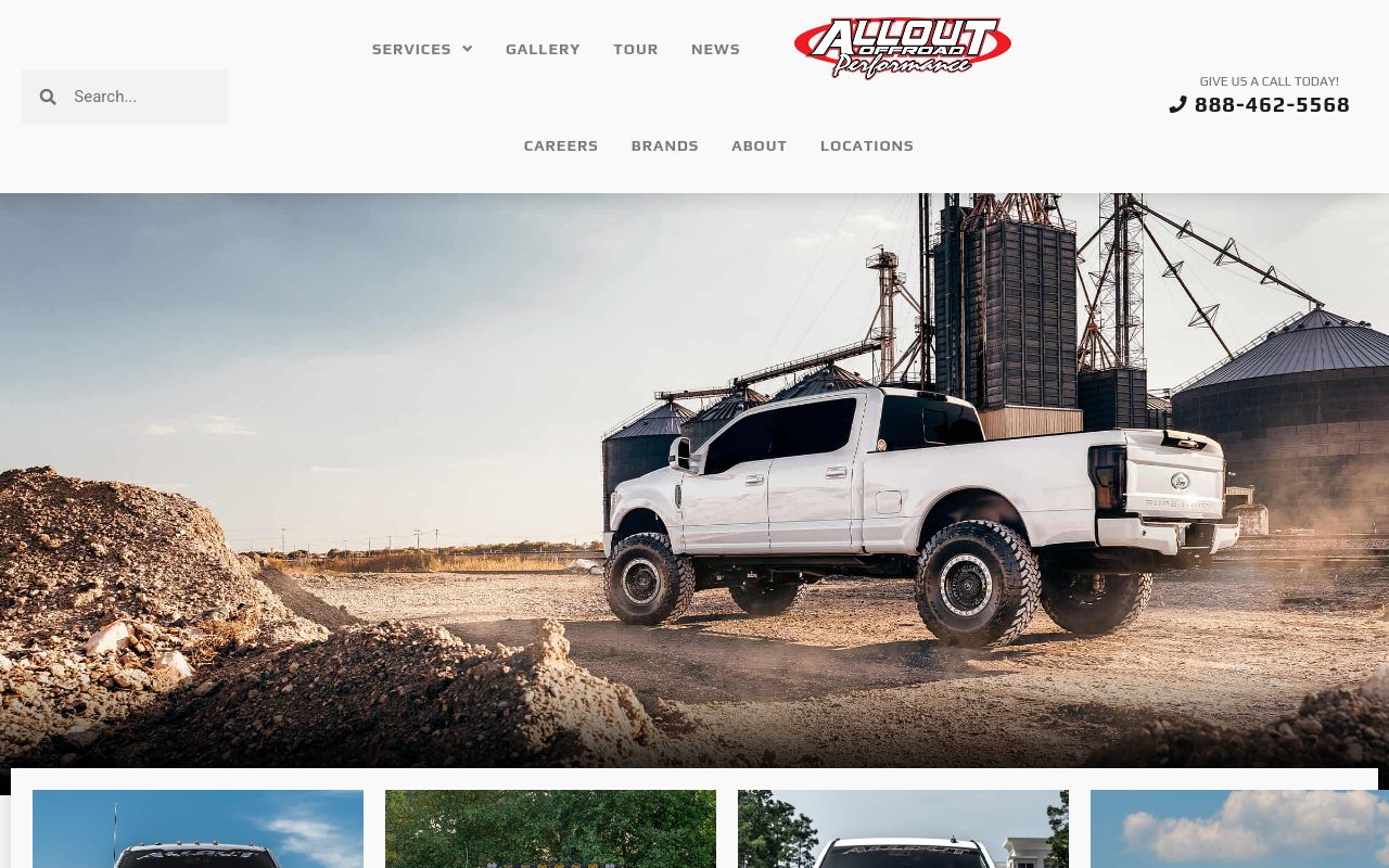 Homepage of All Out Offroad Performance #4's website