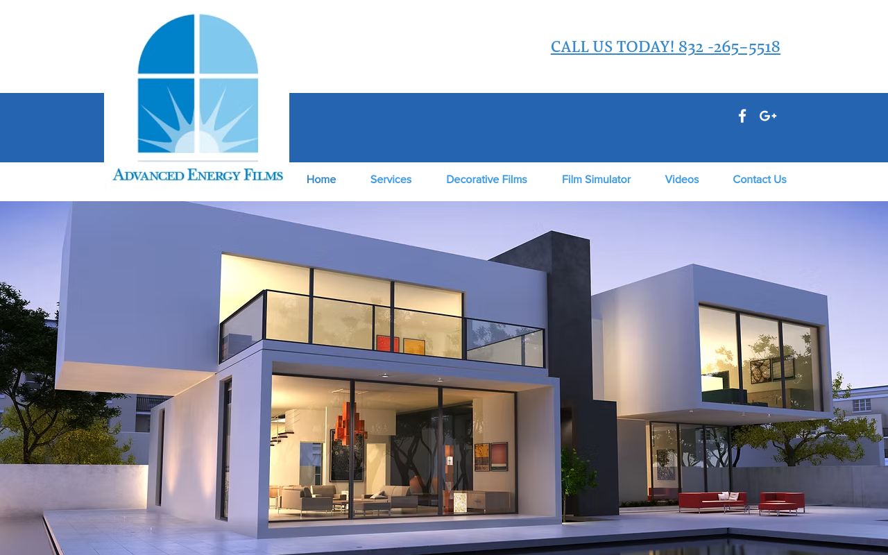 Homepage of Advanced Energy Films's website