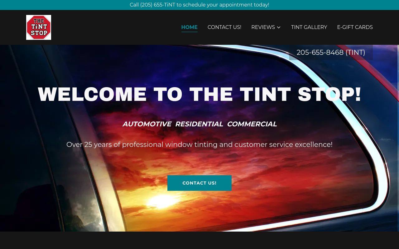 Homepage of The TiNT STOP's website