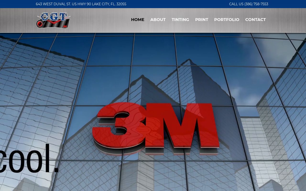 Homepage of CGT's website