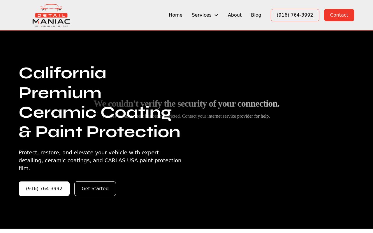 Homepage of DETAIL MANIAC | PPF / Ceramic Coatings's website