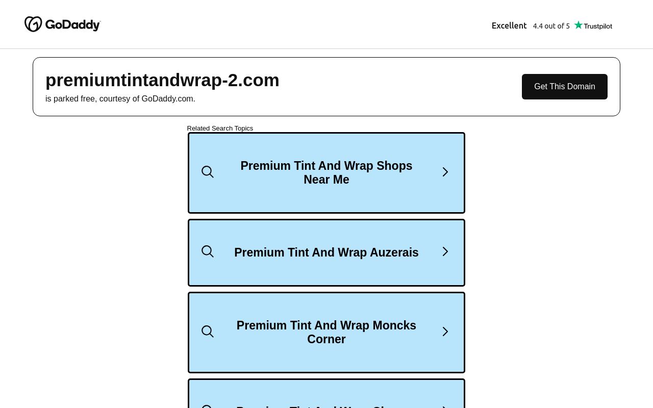 Homepage of Premium Tint & Wrap 2's website