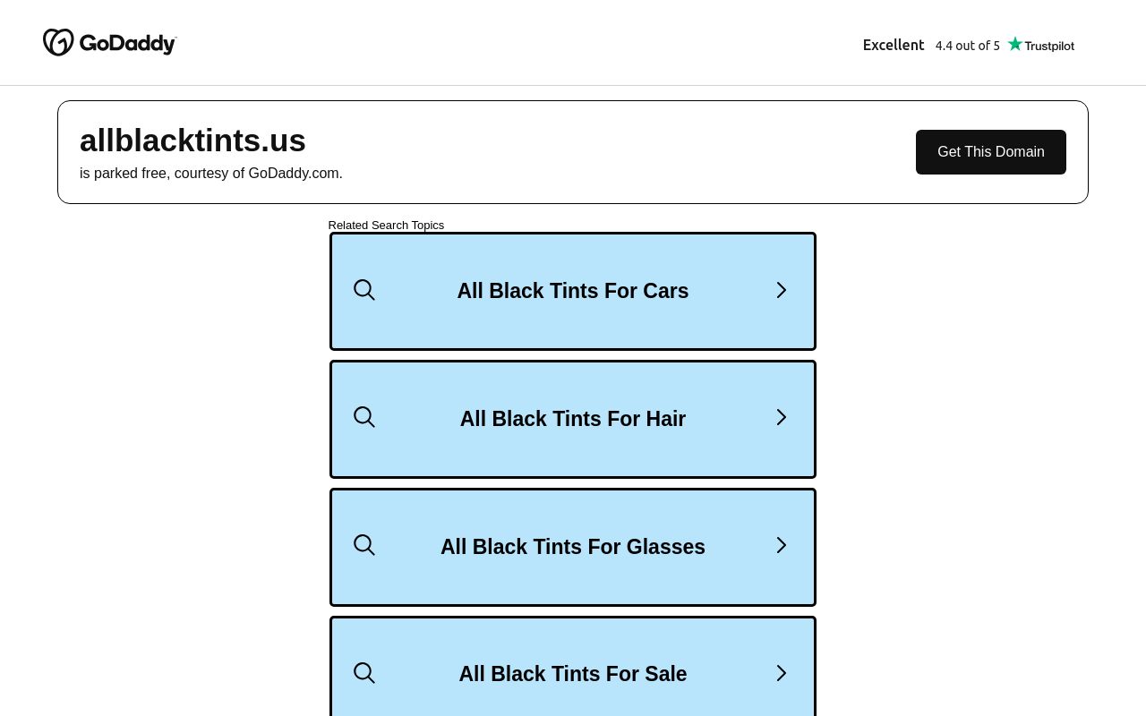 Homepage of All Black Tints's website