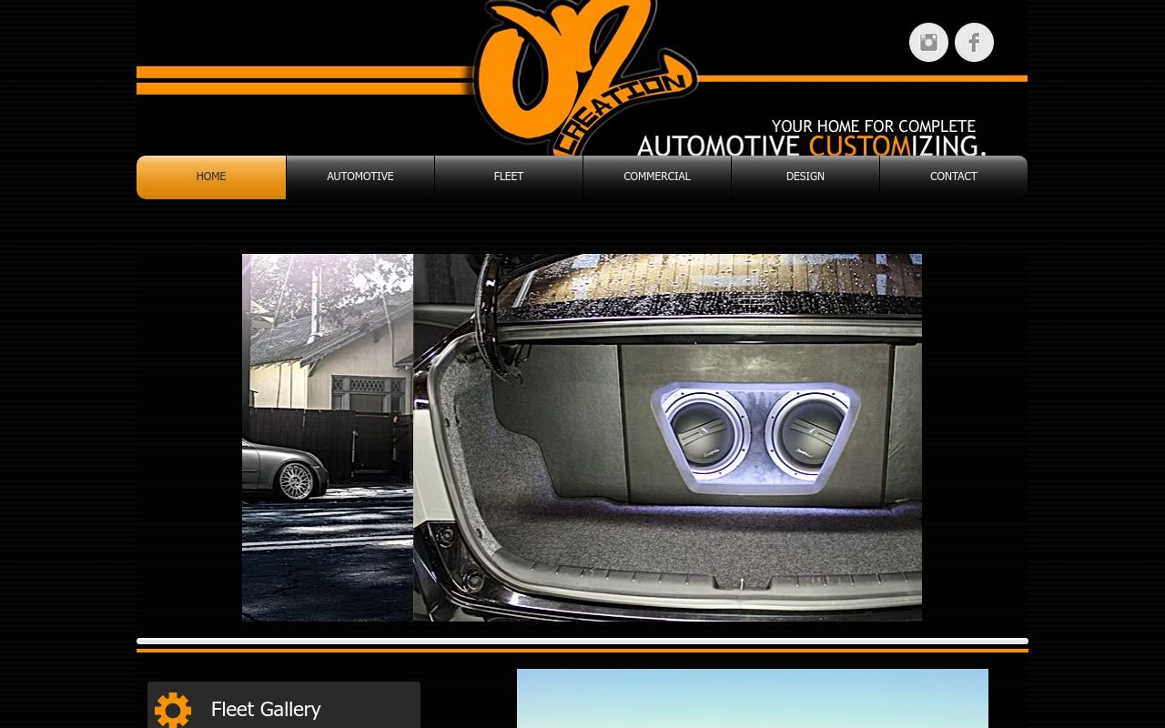 Homepage of 02Creation's website