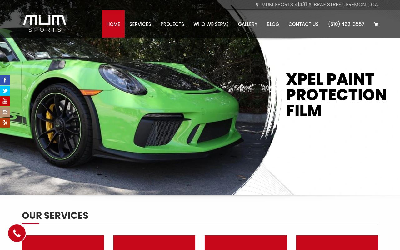 Homepage of Mum Sports's website