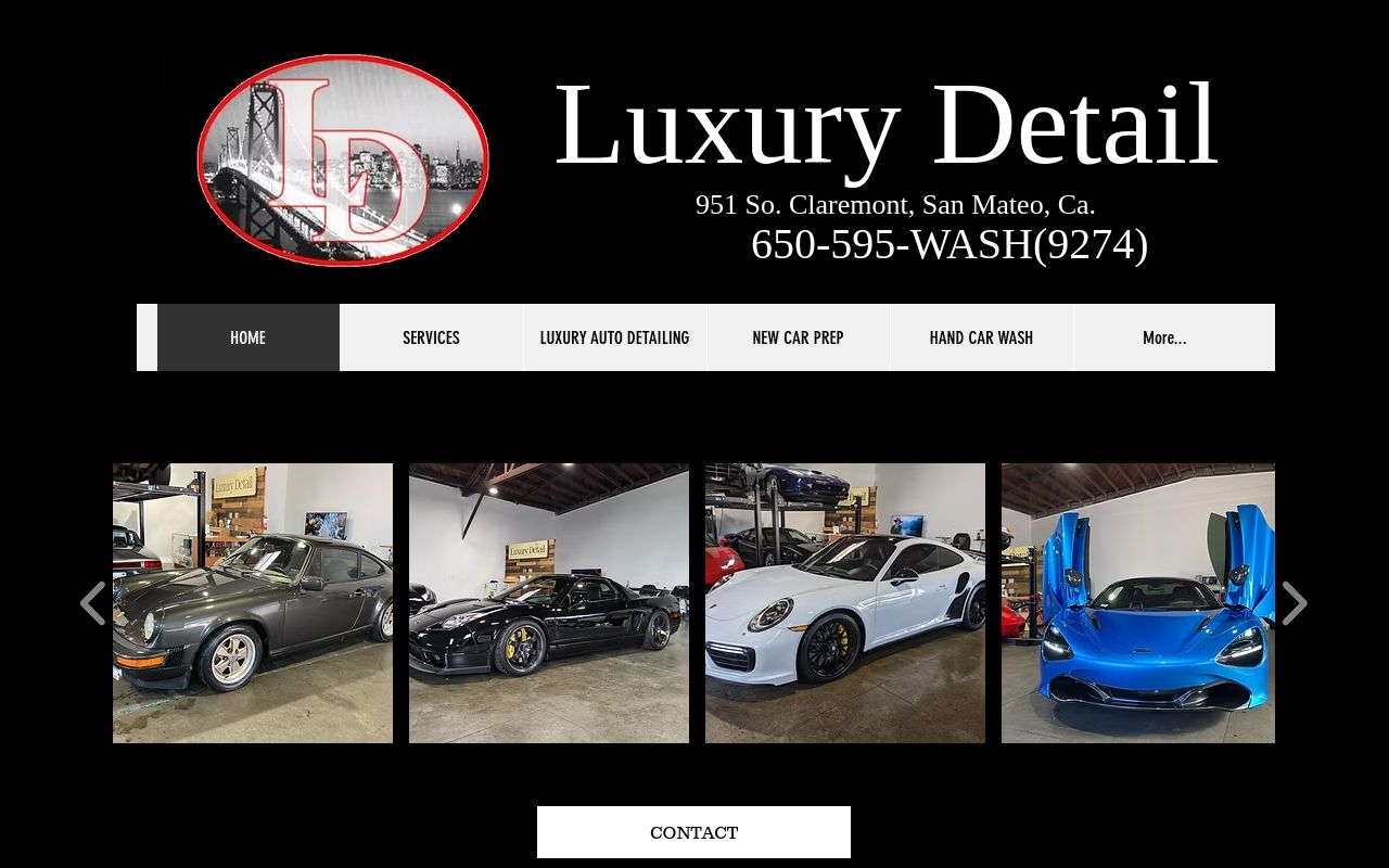 Homepage of Luxury Detail Inc's website