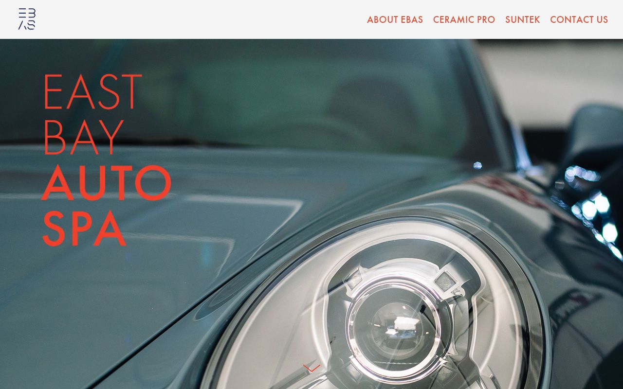 Homepage of East Bay Auto Spa's website