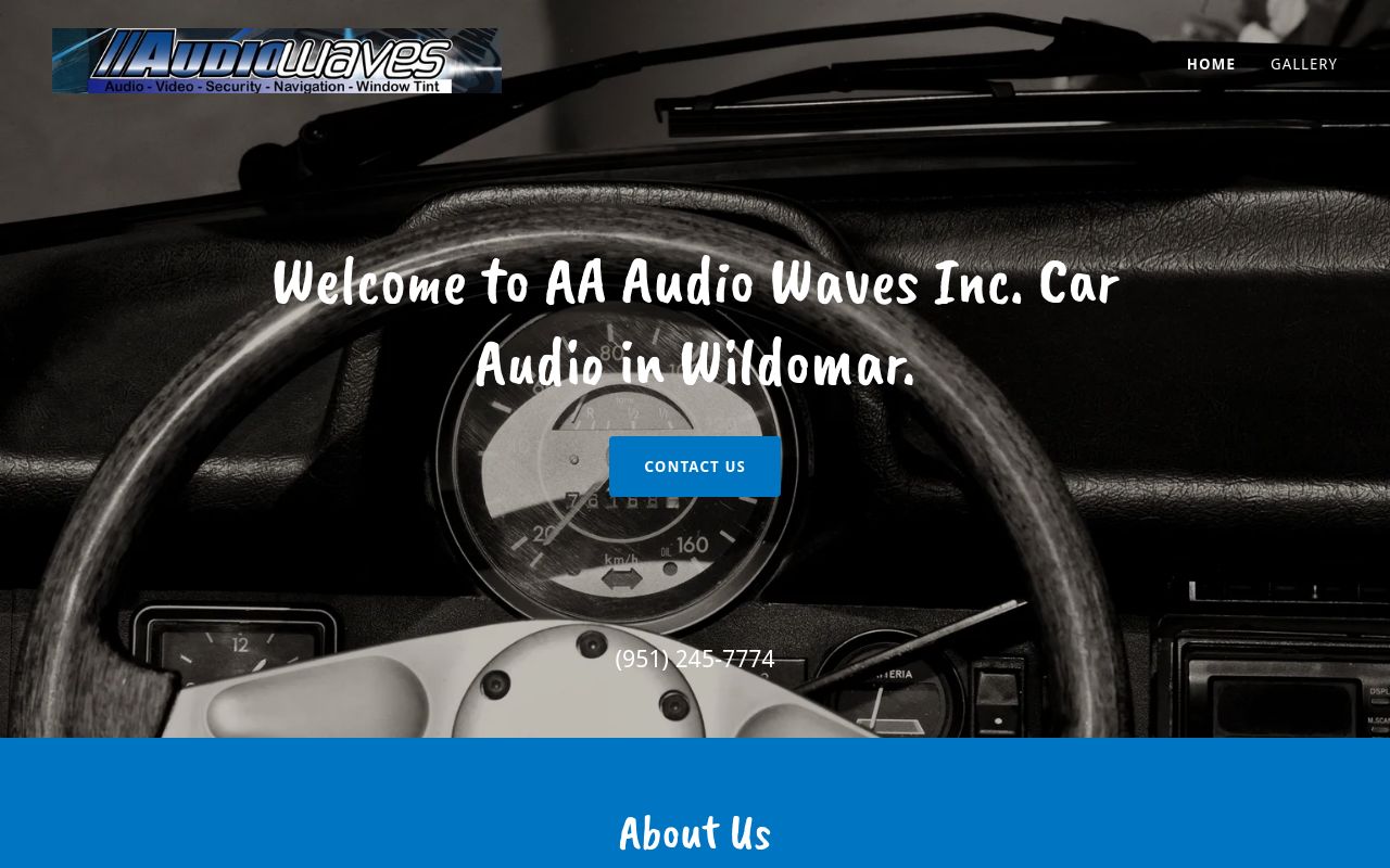 Homepage of A A Audio Waves Inc.'s website