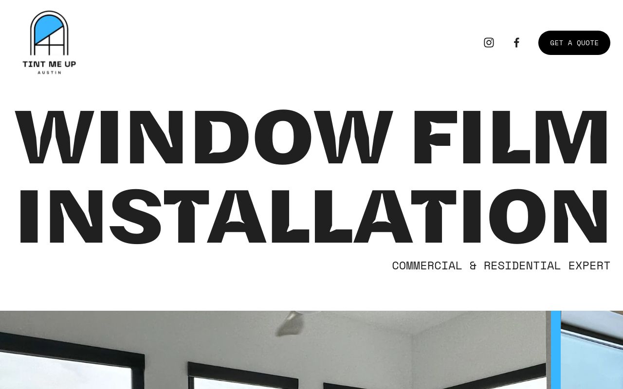 Homepage of Tint Me Up | Austin's website
